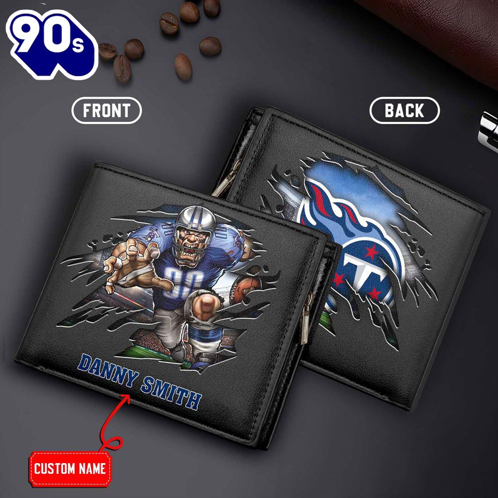 Tennessee Titans Men's Leather Wallet Custom Name Tennessee Titans Men's Leather Wallet Custom Name