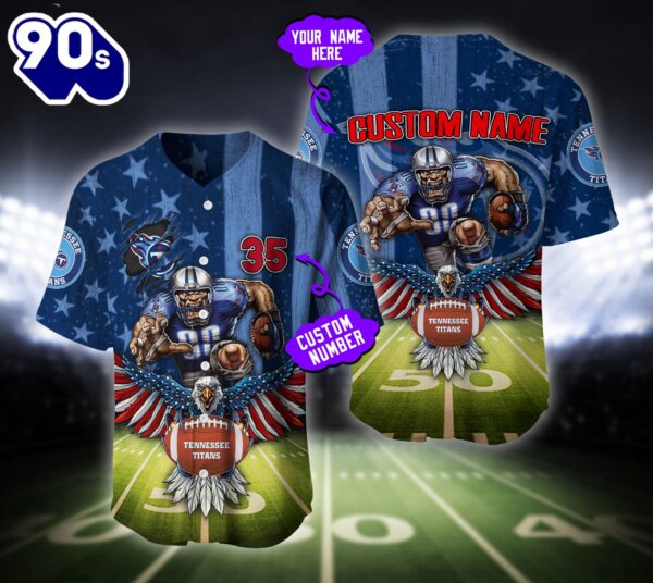Tennessee Titans NFL Baseball Jersey Custom Shirt For Fans