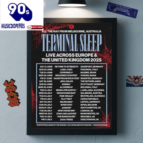Terminal Sleep All The Way From Melbourne Australia Live Across Europe Canvas