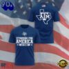 Texas A&M Aggies 20 Years Standing For America Blue T Shirt, Sport Trend 3D Shirt