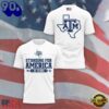 Texas A&M Aggies 20 Years Standing For America White T Shirt, Sport Trend 3D Shirt