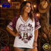 Texas A&M Aggies NCAA Bow and Floral Team Spirit V Neck T Shirt, Trending NCAA V Neck