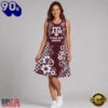 Texas A&M Aggies NCAA Sporty Floral Elegance Women’s Sleeveless Dress, NCAA Sleeveless Dress