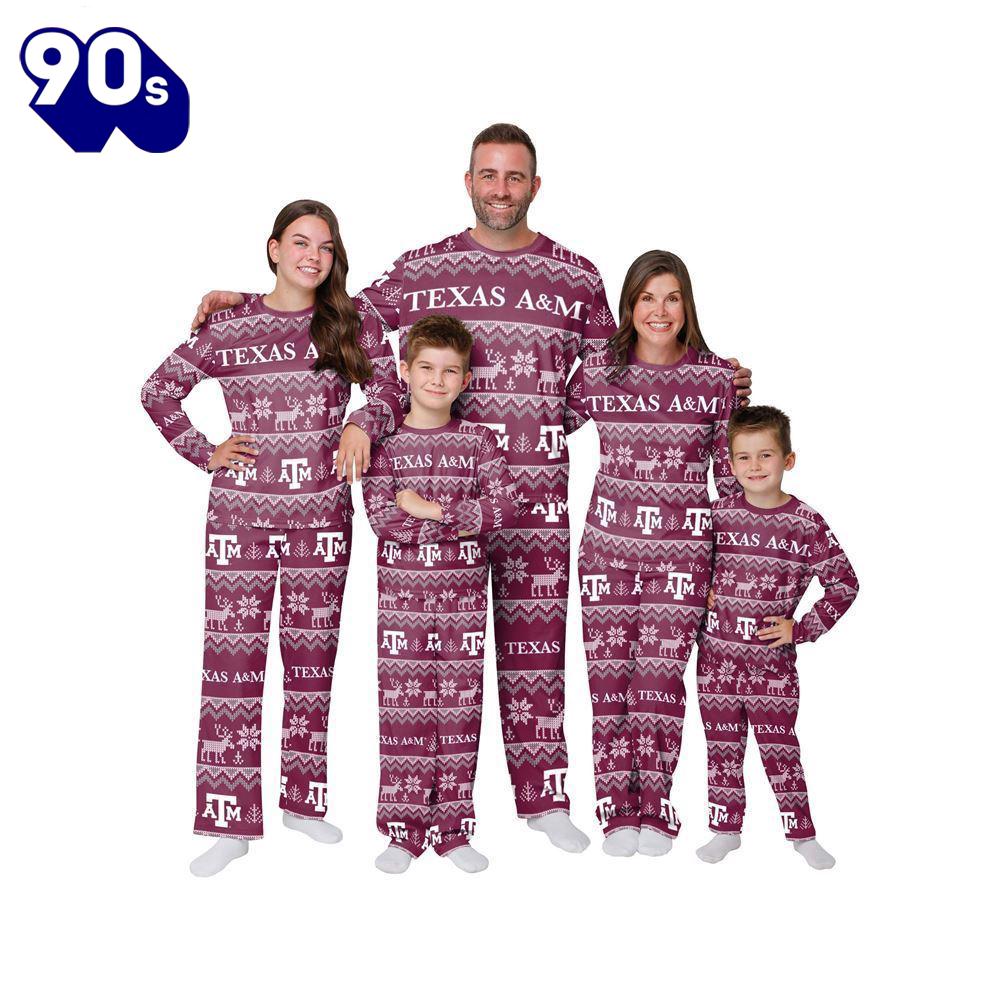 NCAA Family Pajama Sets Texas A&M Aggies NCAA Patterns Essentials Christmas Holiday Family Matching Pajama Sets NCAA Family Pajama Sets Texas A&M Aggies NCAA Patterns Essentials Christmas Holiday Family Matching Pajama Sets