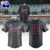 Texas A&M Dark Grey Full Button Baseball Jersey