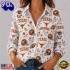 Texas Longhorns NCAA College Spirit Blossoms Women Casual Shirt, NCAA Women Fan Shirt