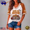 Texas Longhorns NCAA Floral Stadium Bow V Neck 3D T Shirt, Trending NCAA V Neck