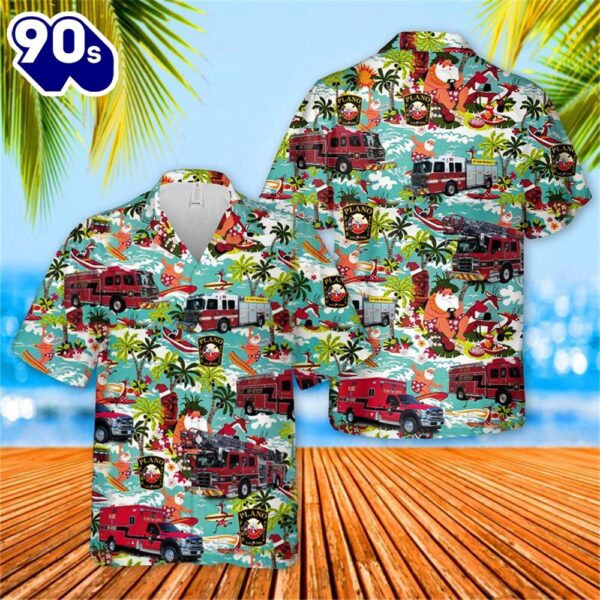 Texas Plano Fire-Rescue Christmas Hawaiian Shirt