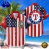 Texas Rangers  USA Flag 250 Years of Freedom Anniversary 1776-2026 Aloha Hawaiian Shirt