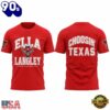 Texas Tech Red Raiders x Ella Langley Choosin Texas The Dandelion Tour 2026 Red T Shirt, Viral 3D Music Tee