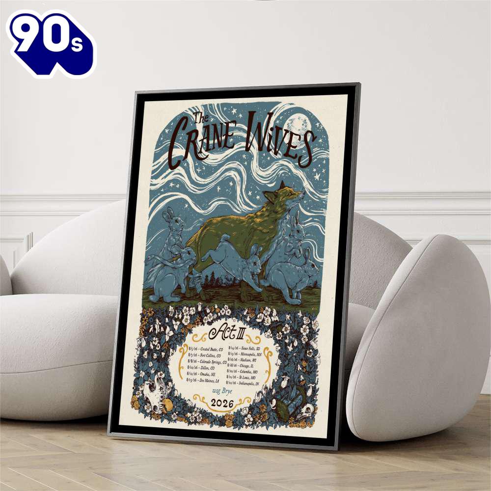 The Crane Wives Art III Tour August 2026 Poster The Crane Wives Art III Tour August 2026 Poster