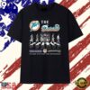 The Dolphins USA 250 Abbey Road Super Bowl Champions Signatures T Shirt, Viral 2D Graphic Tee