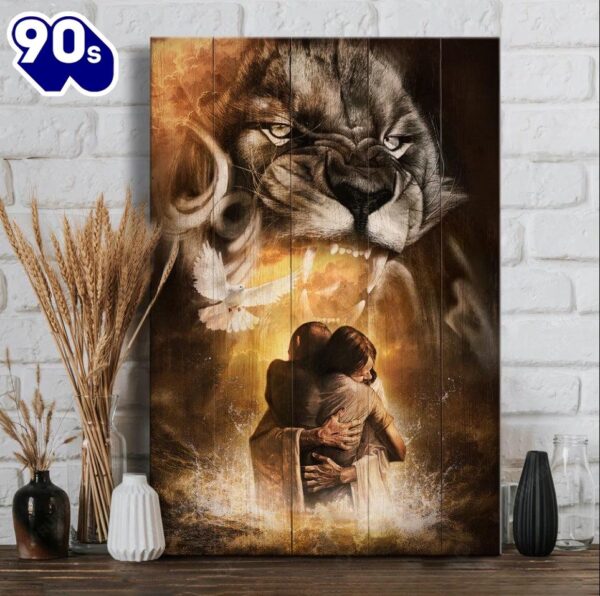 The Lion Of Judah God Save Me Canvas Wall Art