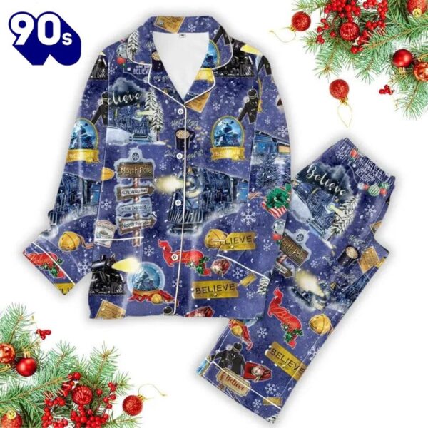 The Polar Express Christmas Pajamas Set, Xmas Long Sleeve Pajamas