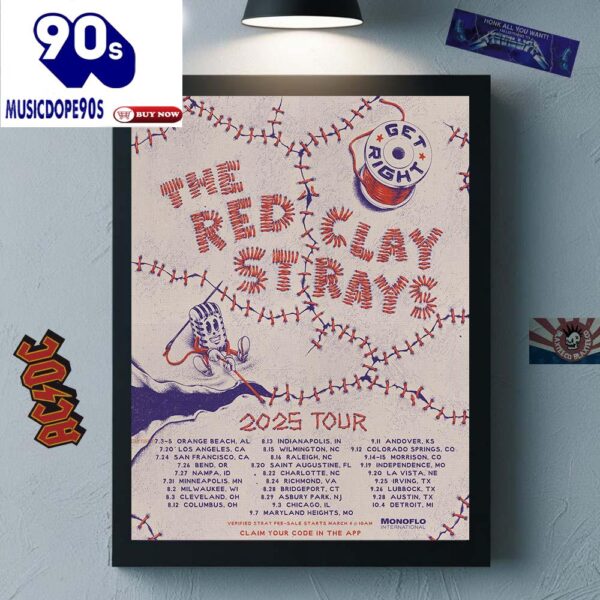 The Red Clay Strays Get Right Tour North America 2025 Cities Tour Dates Canvas