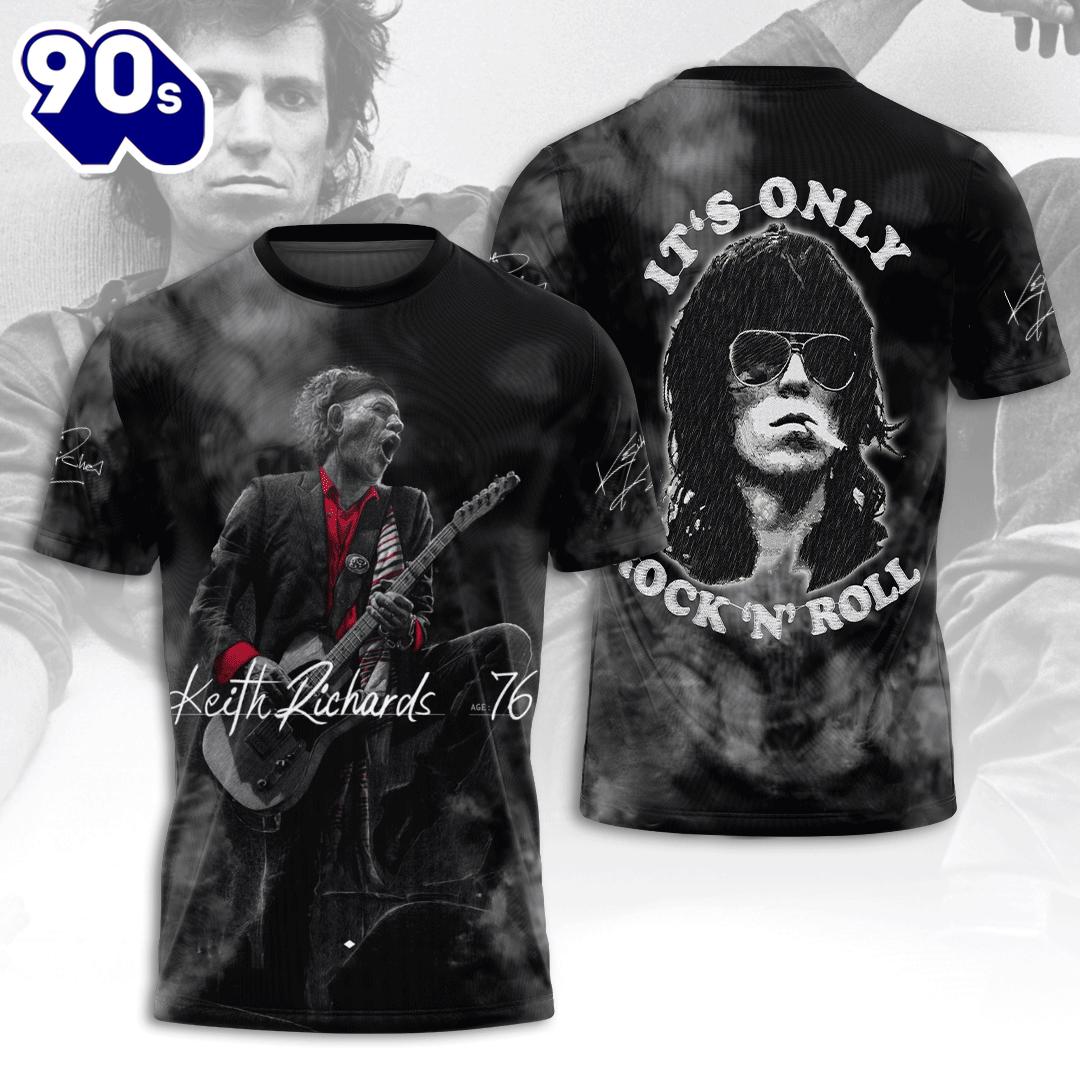 The Rolling Stones x Keith Richards 3D Apparel New Trend Rock Music 3D Shirt The Rolling Stones x Keith Richards 3D Apparel New Trend Rock Music 3D Shirt