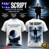 The Script Man In The Arena Tour 2026 White T Shirt, Viral 3D Music Tee