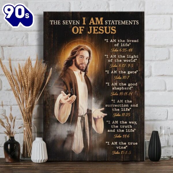 The Seven I Am Statements Of Jesus Canvas Wall Art