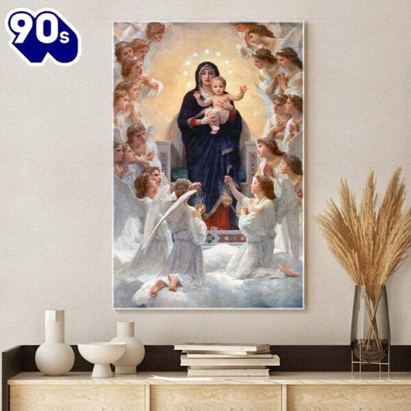 The Virgin With Angels William Bouguereau Canvas Wall Art