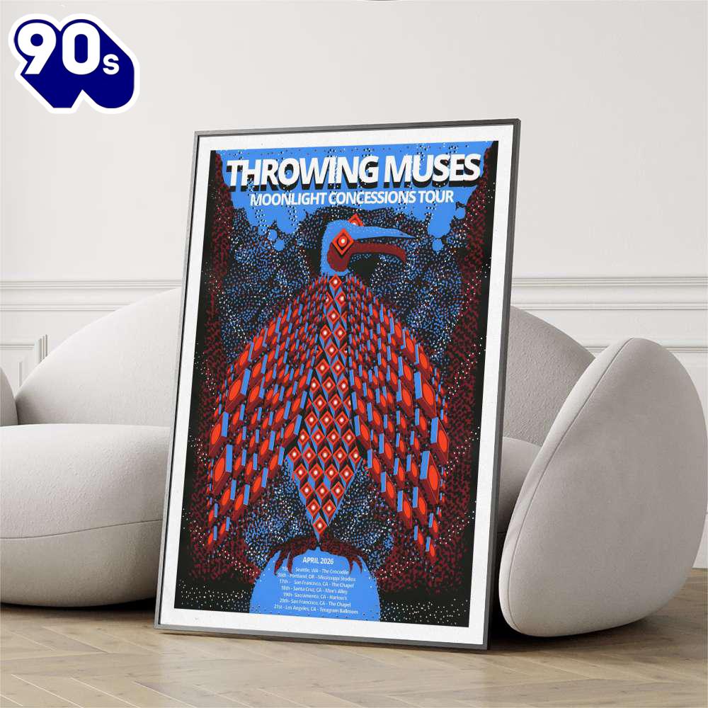 Throwing Muses Moonlight Concessions April 2026 Tour Poster Throwing Muses Moonlight Concessions April 2026 Tour Poster