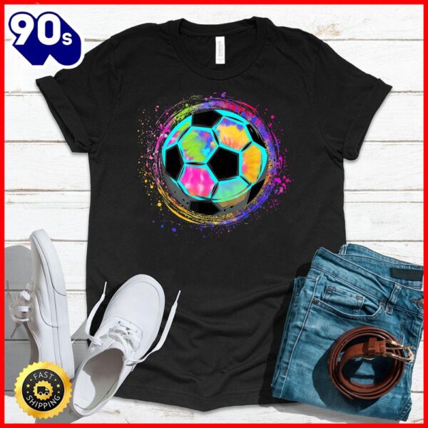 Halloween 2025  Tie Dye Soccer Ball For All Soccer Lovers Men Women And Kids T-Shirt