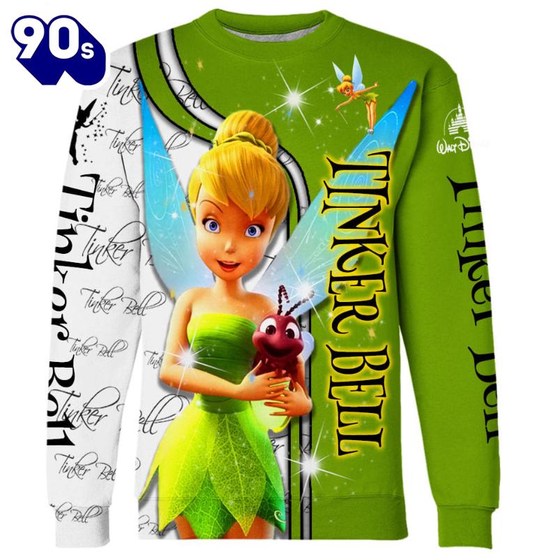 Tinker Bell Pattern Hoodie And Leggings Set Tinker Bell Pattern Hoodie And Leggings Set
