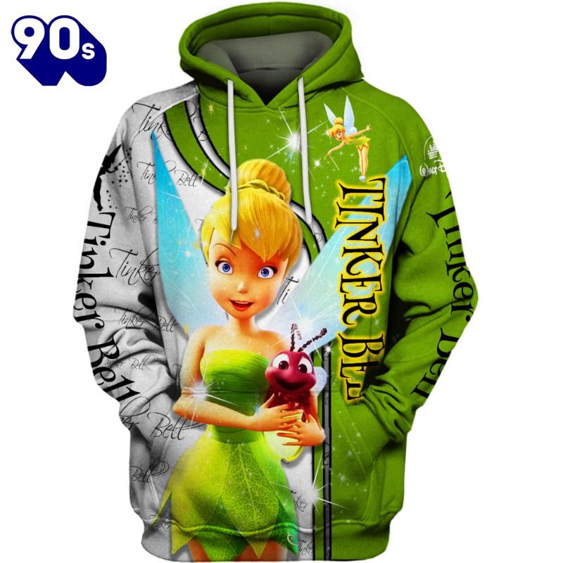 Tinker Bell Pattern Hoodie And Leggings Set Tinker Bell Pattern Hoodie And Leggings Set
