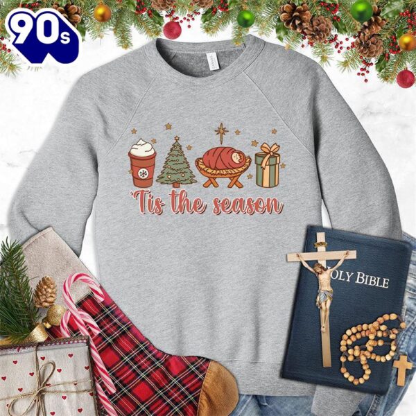 Tis The Season Christmas Colored Edition Sweatshirt , Happy HalloThanksMas Shirt
