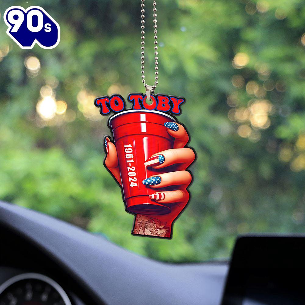 Toby Keith Custom Shape 1-sided Acrylic Car Ornament Gift For Xmas Christmas Day Toby Keith Custom Shape 1-sided Acrylic Car Ornament Gift For Xmas Christmas Day