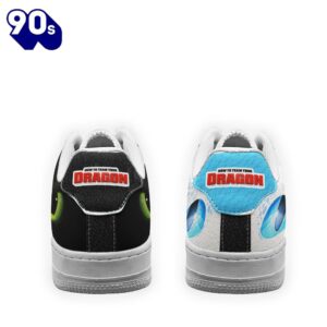 Toothless & Light Fury Air Sneakers Custom How To Train Your Dragon Cartoon Shoes