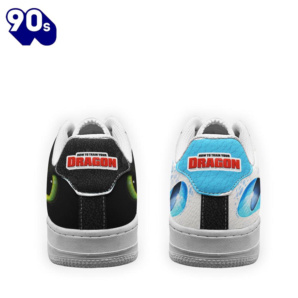 Toothless & Light Fury Air Sneakers Custom How To Train Your Dragon Cartoon Shoes Toothless & Light Fury Air Sneakers Custom How To Train Your Dragon Cartoon Shoes