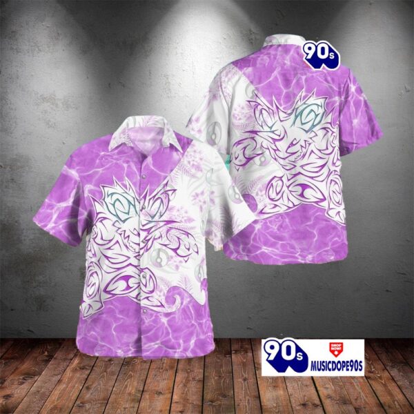 Tribal Style Pokemon Nidoking Design Hawaiian Shirt