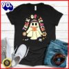 Halloween 2025  Trick Or Teach Teacher Retro Vintage Groovy Ghost Halloween T-Shirt