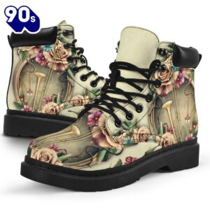 Trombone Rose Flower Elip Asboots All Season Boots