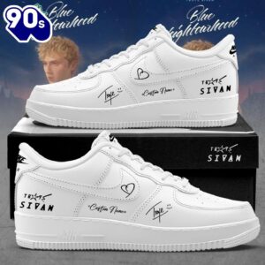 Troye Sivan Blue Neighbourhood Ten Years On 2026 Signature Custom Name White Shoes AF1
