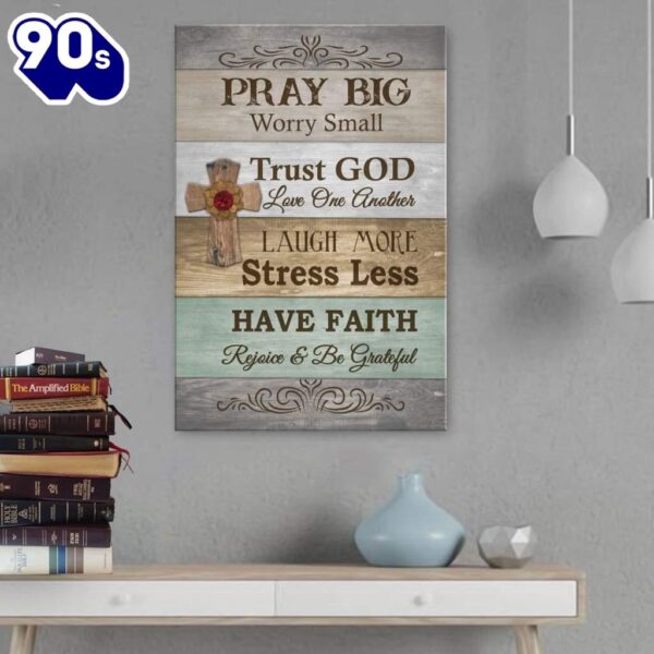 Trust God Love One Another Canvas Wall Art
