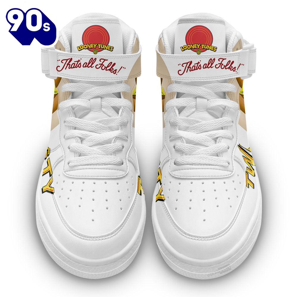 Tweety High Top Air Force Shoes Custom Looney Tunes Sneakers