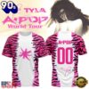 Tyla A POP World Tour Limited Edition Signature Custom Number T Shirt , Music New Design T Shirt