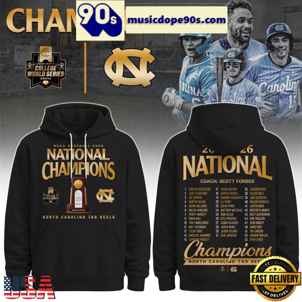 UNC Tar Heels NCAA Baseball Champions All Over Print Hoodie UNC Tar Heels NCAA Baseball Champions All Over Print Hoodie