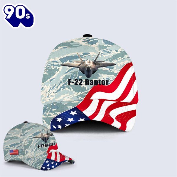 US Air Force Lockheed Martin F-22 Raptor Baseball Cap  Gift For Veteran Day