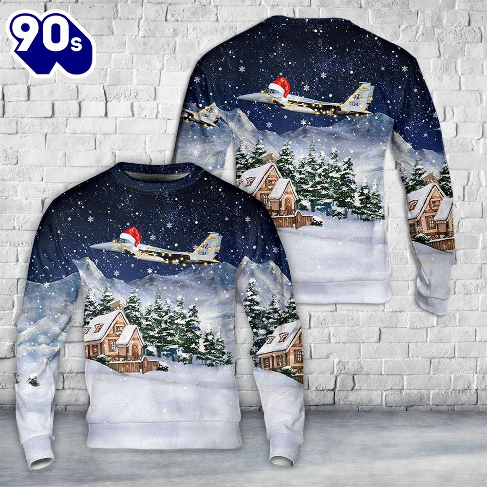 US Air Force Louisiana Air National Guard F-15 Eagle Christmas Sweater US Air Force Louisiana Air National Guard F-15 Eagle Christmas Sweater