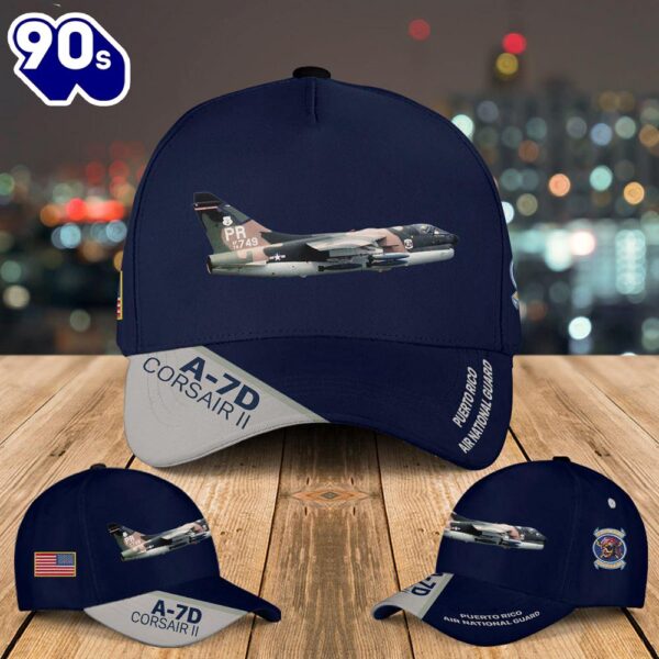 US Air Force Puerto Rico Air National Guard A-7D Corsair II 198th Tactical Fighter Squadron Baseball Cap  Gift For Veteran Day