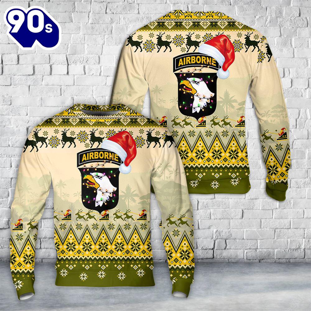 US Army 101st Airborne Division Christmas Sweater US Army 101st Airborne Division Christmas Sweater