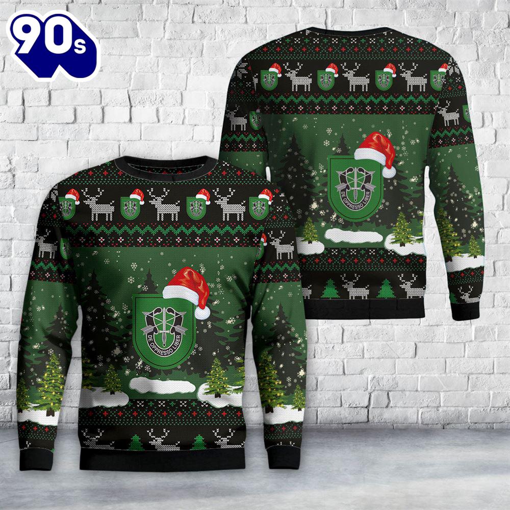 US Army 10th Special Forces Group (10th SFG) Christmas Sweater US Army 10th Special Forces Group (10th SFG) Christmas Sweater
