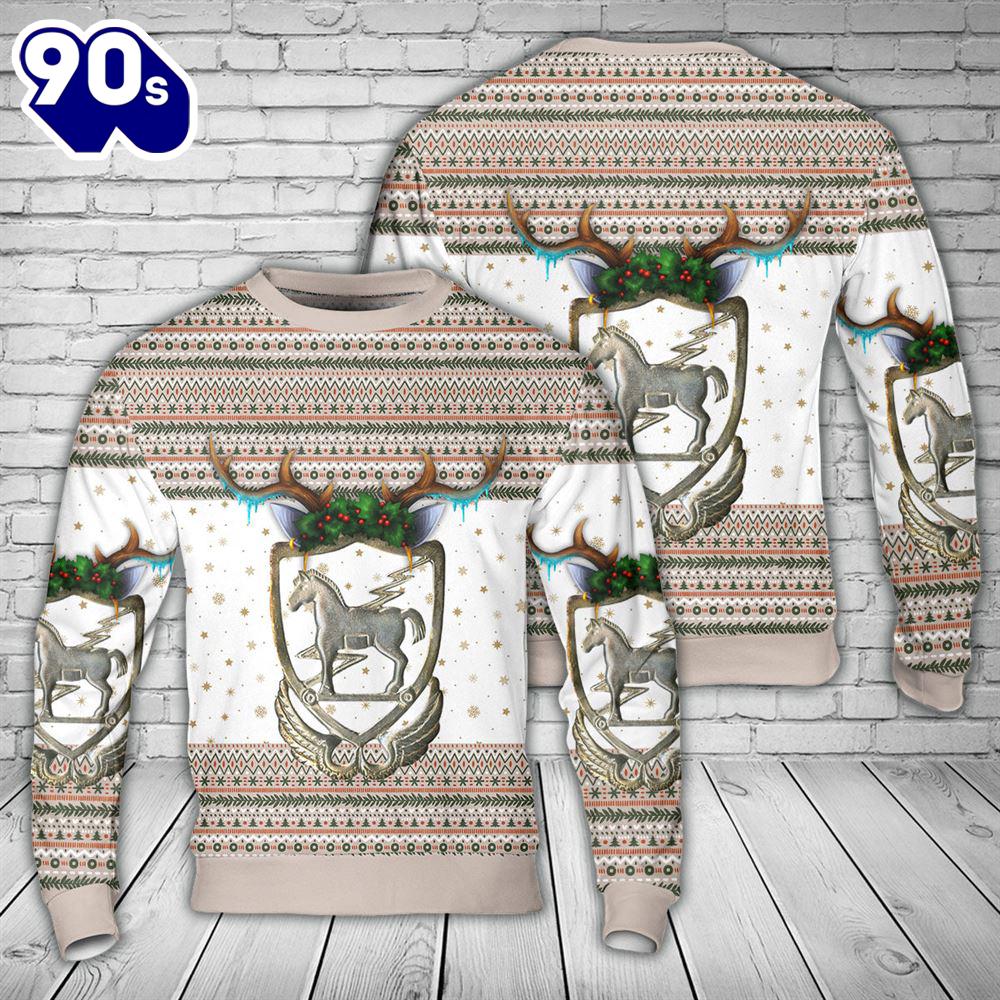 US Army 10th Special Forces Group Christmas AOP Sweater US Army 10th Special Forces Group Christmas AOP Sweater