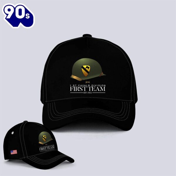 US Army 1st Cavalry Division – First Team Baseball Cap  Gift For Veteran Day