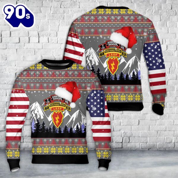 US Army 25th Infantry Ranger Long Range Patrol Christmas Sweater