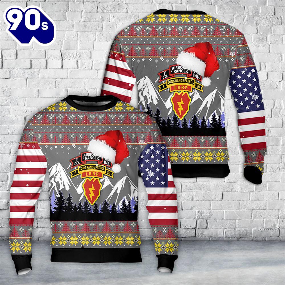 US Army 25th Infantry Ranger Long Range Patrol Christmas Sweater US Army 25th Infantry Ranger Long Range Patrol Christmas Sweater