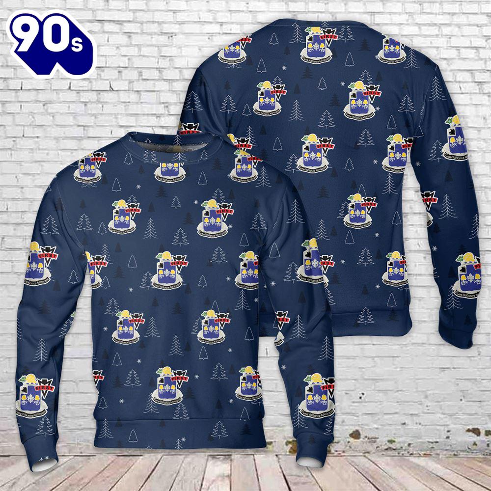 US Army 39th Infantry Regiment 1st Recondo Christmas AOP Knitted Sweater US Army 39th Infantry Regiment 1st Recondo Christmas AOP Knitted Sweater
