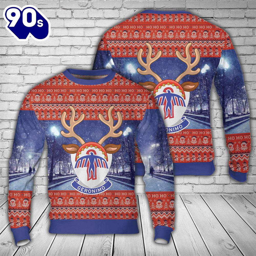 US Army 501st Parachute Airborne Infantry Regiment Christmas Sweater US Army 501st Parachute Airborne Infantry Regiment Christmas Sweater